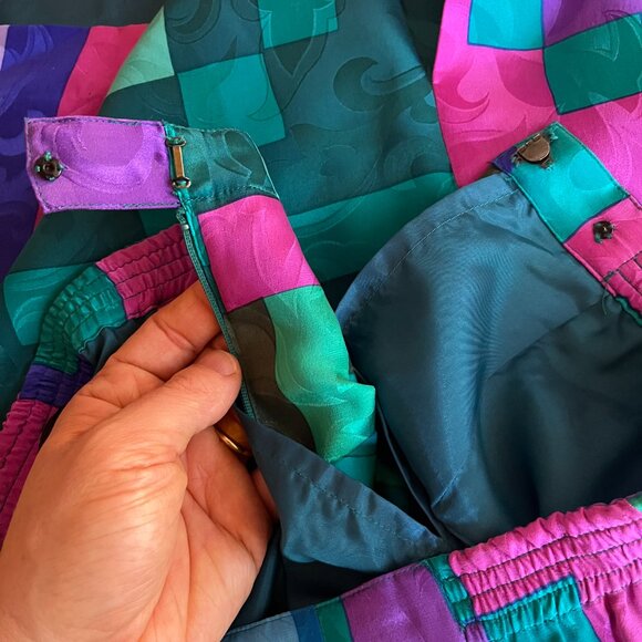 Vintage Anne Crimmins for Umi Skirt and Scarf Set Matching Silk Size 4 - Picture 5 of 13